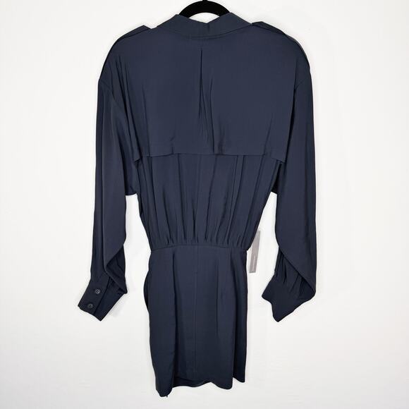 NWT Anthropologie Ronny Kobo Andes Charcoal Navy Utility Mini Wrap Dress Medium - Picture 9 of 16
